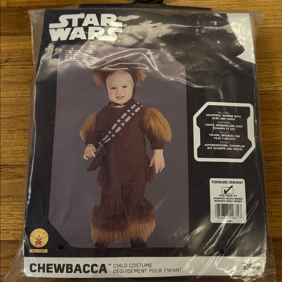 Disney Star Wars Toddler Chewbacca 2pc Halloween Cosplay Costume Chewie NEW 24mo - Picture 9 of 10